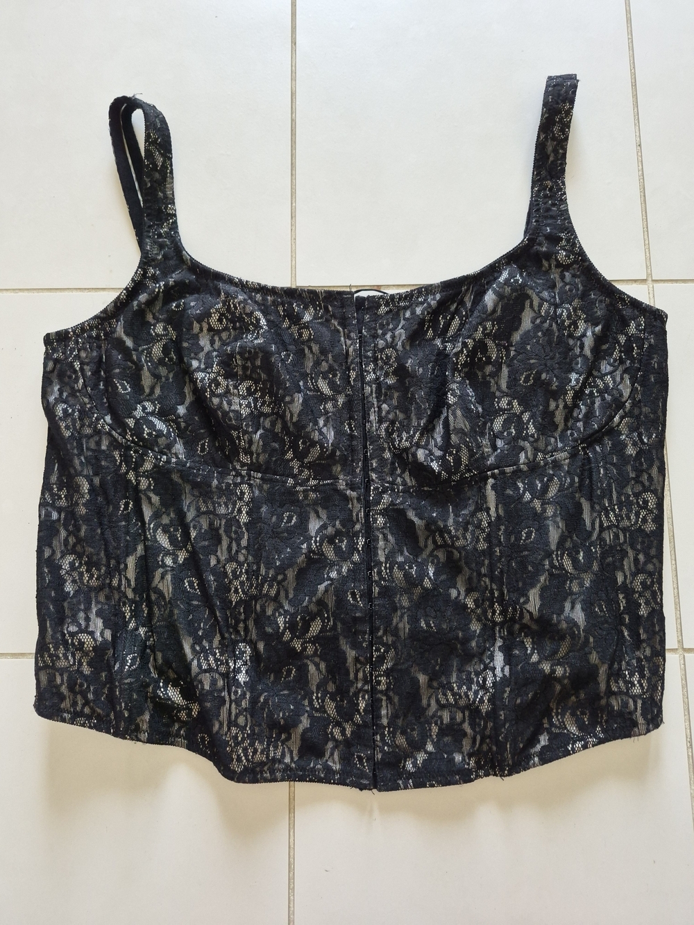 Addition Elle Black Lace Bustier Top